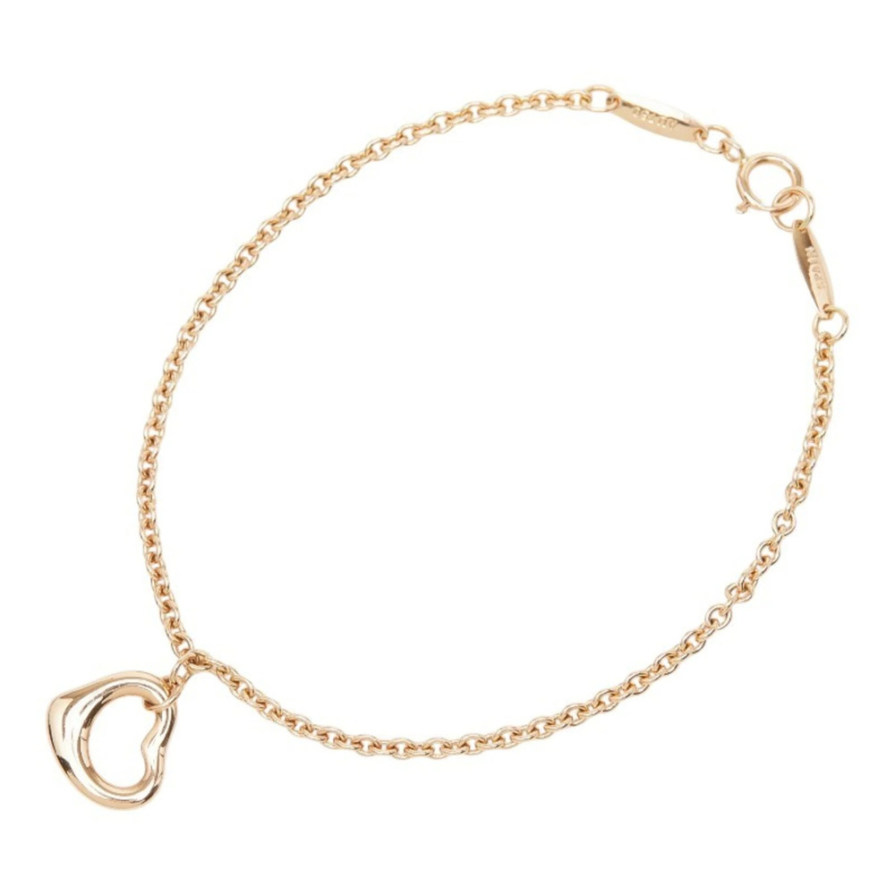 TIFFANY Authentic 18k Gold Heart Charm Bracelet